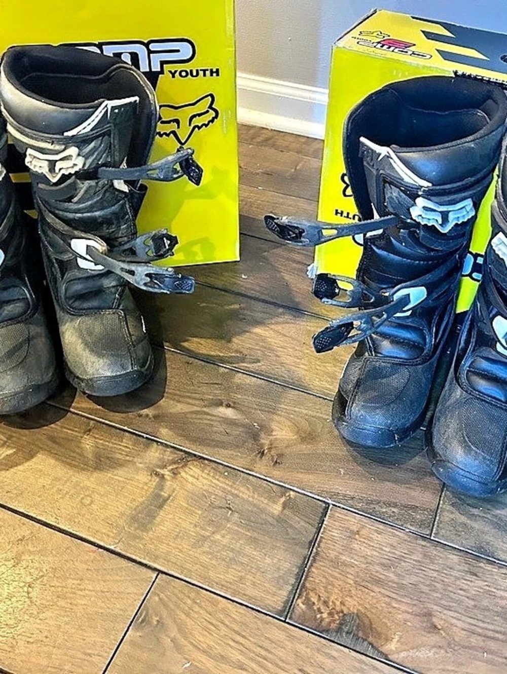 Fox Comp 4 Youth Motocross Boots in Black